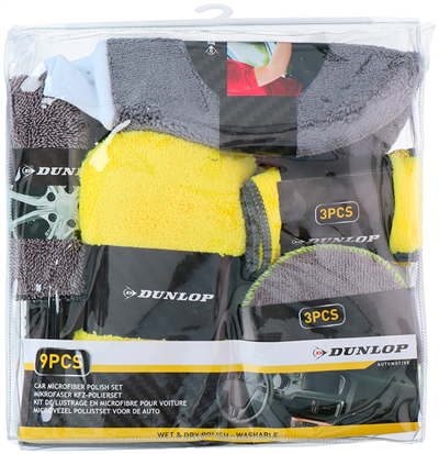 DUNLOP Lešticí sada z mikrovlákna, 9 ks