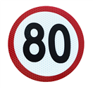 6621006 Reflexní samolepka 80 km/h