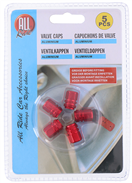 5800139 ALLRIDE Čepičky na ventilky červené, 5 ks HEXA