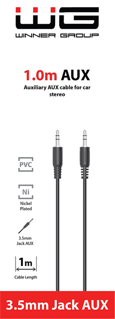 Propojovací kabel jack-jack, černý, 100 cm