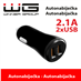 Nabíječka bez kabelu, 2x USB-A, 2,1 A