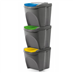 Koše odpadkové, 3 x 25 l, SORTIBOX IKWB25S3 405U