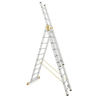 Žebřík Al, P 3 x 10 příček, 2,98 m, 6,95 m, 4,71 m, ALVE 8610