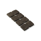 Walteco 148309 Podložky filcové 20 x 20 mm, samolepící, hnědé, 32 ks