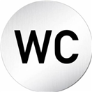 Walteco 148310 Znak rozlišovací WC, O 75 mm, samolepící, nerez