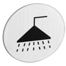 Walteco 148315 Znak rozlišovací Koupelna, O 75 mm, samolepící, nerez