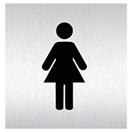Walteco 148316 Znak rozlišovací WC-ženy, 60 x 60 mm, samolepící, nerez