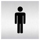 Walteco 148317 Znak rozlišovací WC-muži, 60 x 60 mm, samolepící, nerez