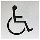 Walteco 148319 Znak rozlišovací WC-invalidé, 60 x 60 mm, samolepící, nerez