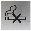 Walteco 148320 Znak rozlišovací Zákaz kouření, 60 x 60 mm, samolepící, nerez