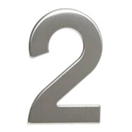 Walteco 148324 Číslo 2, 50 mm, samolepící, nerez