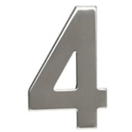 Walteco 148326 Číslo 4, 50 mm, samolepící, nerez