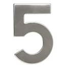 Walteco 148327 Číslo 5, 50 mm, samolepící, nerez