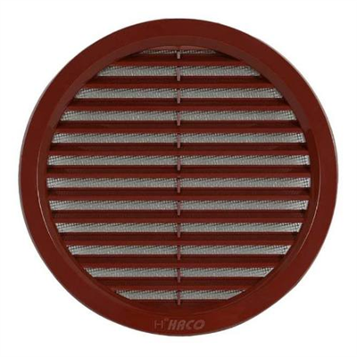 Mřížka větrací kruhová se síťovinou VM, O 150 mm, hnědá 0402