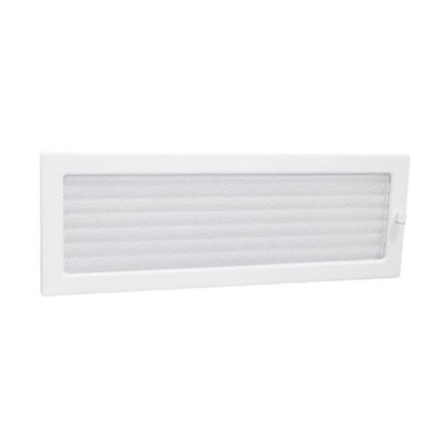 Mřížka krbová uzavíratelná s rámečkem a síťovinou LKM, 170 x 490 mm, bílý lak 0719