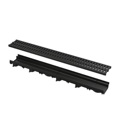 Venkovní žlab Low, 1010 x 137 x 60 mm, plastový rám i rošt