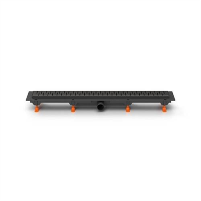 Žlab podlahový lineární 850 mm, D 40 mm, boční, medium mat, černý, ENPRO