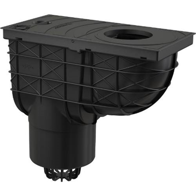 Lapač střešních splavenin přímý DN O 125 mm, černá, ENPRO