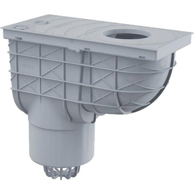 Lapač střešních splavenin přímý DN O 125 mm, šedá, ENPRO