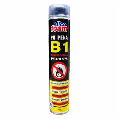 Pěna montážní pistolová B1 ohnivzdorná, 750 ml, SILCOFOAM