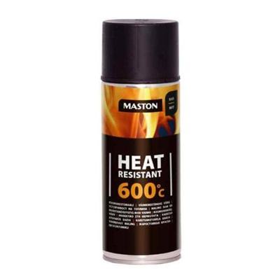 Barva s tepelnou odolností ve spreji MASTON, 400 ml, černá matná