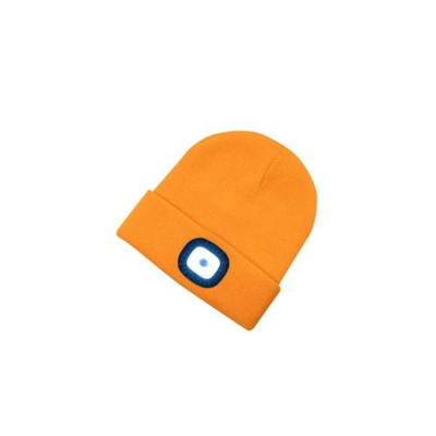 Zimní čepice s LED svítilnou oranžová
