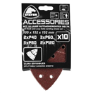 STAYER 37712675 Papír brusný k bruskám DELTA 150, 105 x 152 x 152 mm - zrno 40-120, 10 ks, STAYER
