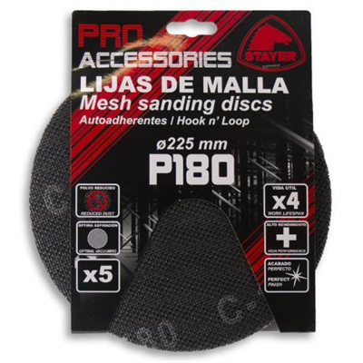 Mřížka brusná k bruskám LP/HP, O 225 mm - zrno 80, 5 ks, STAYER