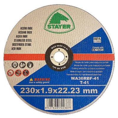 Kotouč řezný na kov STANDARD T41, O 230 x 1,9 x 22,23 mm, STAYER
