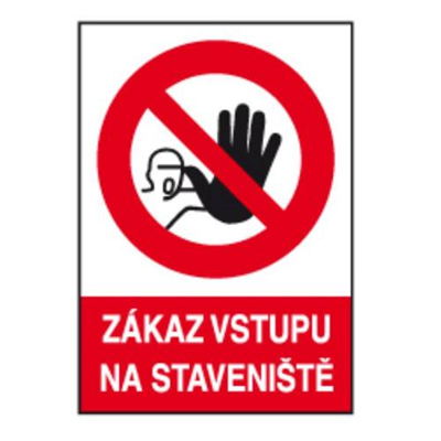 Tabulka bezpečnostní - samolepka A4 