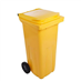 Popelnice plastová, 240 l, žlutá