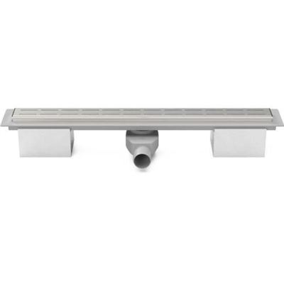 Žlab lineární plastový 650 mm, line mat s bočním odtokem D 50 a otočným sifonem