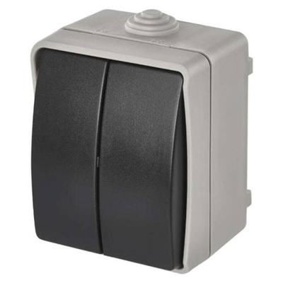 Přepínač 250V / 10AX, IP54, 2 tlačítka