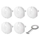 EMOS 82A9000 Záslepka bezpečnostní do zásuvky, 5ks + klíč