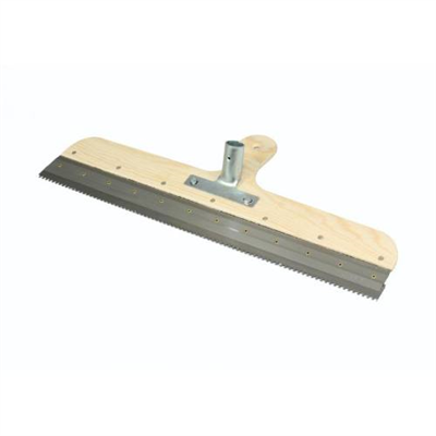 Špachtle nerez, 560 mm, zub 4 x 2,5 mm, překližková rukojeť, KUBALA