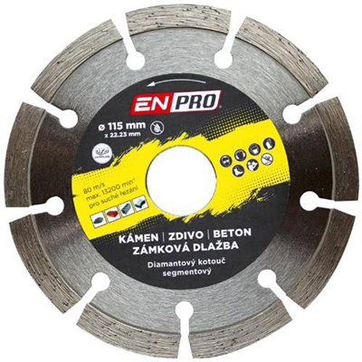 Kotouč diamantový segment O 115 x 1.2 x 22.3 mm, ENPRO