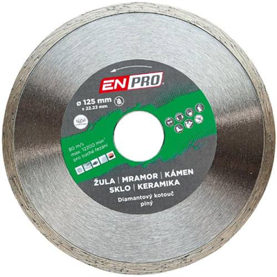 Kotouč diamantový plný O 125 x 1.2 x 22.3 mm, ENPRO