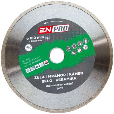 Kotouč diamantový plný O 180 x 1.6 x 22.3 mm, ENPRO