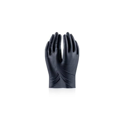 Rukavice jednorázové GRIPPAZ 246A BLACK, nepudrované, 50 ks, vel. 10