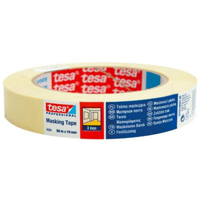 Páska maskovací 51023, odstranitelná do 3 dnů, 50 m x 38 mm, žlutá