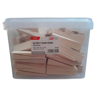 Klínky montážní dřevěné, 100 x 25 x 16 - 1 mm, 120 ks, ENPRO