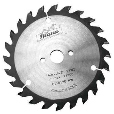 Kotouč pilový SK 91 WZ, O 160 x 2,6 x 20 mm, 24 zubů, ruční, PILANA