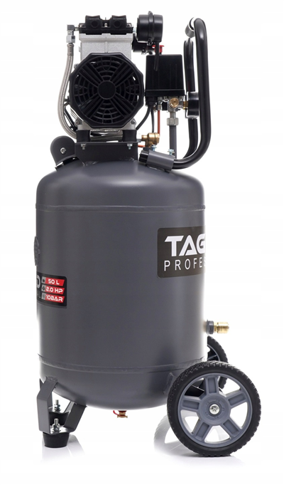 AKČNÍ SET SETTA3396M, Bezolejový vertikální kompresor 50l, 230V, 2 písty, 2000W 10 BAR + příslušenství