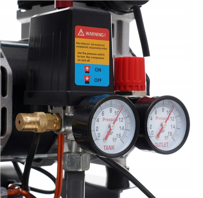 AKČNÍ SET SETTA3396M, Bezolejový vertikální kompresor 50l, 230V, 2 písty, 2000W 10 BAR + příslušenství