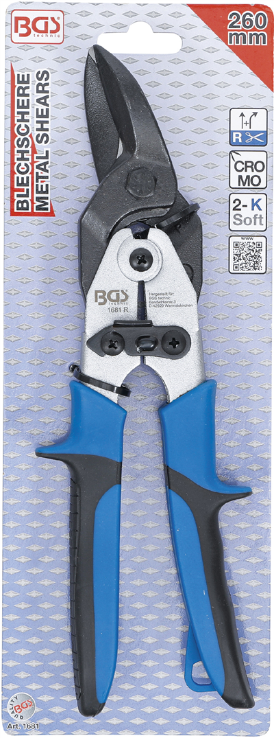 BGS 1681, Nůžky na plech pravé/rovné 260 mm