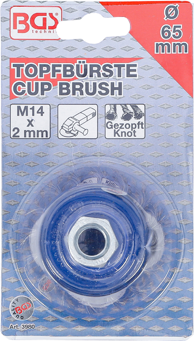 BGS 3980, Hrncový kartáč upnutí M14 x 2,0 O 65 mm