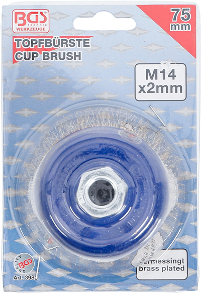 BGS 3983, Hrncový kartáč upnutí M14 x 2,0 O 75 x 57 mm