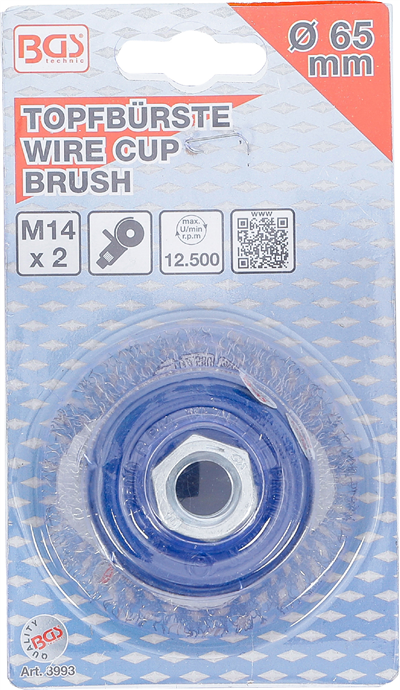 BGS 3993, Hrncový kartáč upnutí M14 x 2,0 O 65 x 50 mm