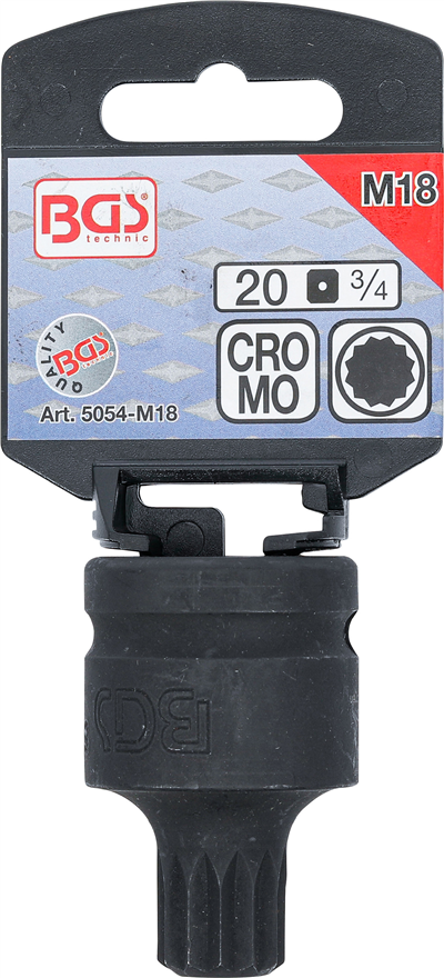 BGS 5054-M18, Silová nástrčná hlavice délka 55 mm 20 mm (3/4