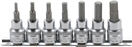 BGS technic 5104 BGS 5104, Sada nástrčných hlavic 10 mm (3/8) vnitřní šestihran 1/8 - 3/8 palcové velikosti 7dílná